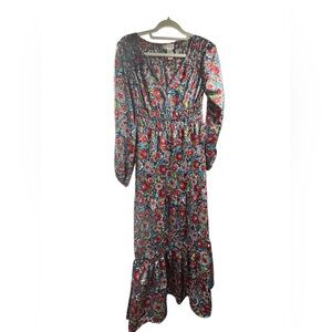 Jessica Simpson Vibrant Floral Long Sleeve Dress